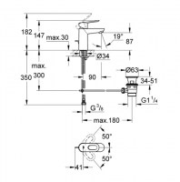MONOMANDO LAVABO BAULOOP GROHE